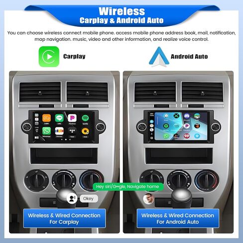 2+64G Stereo Car Stereo لـ Dodge RAM 1500/2500/3500 2006-2008 ، Dodge Durango 2005-2008 ، Chrysler 300 Touring/300C/300M 2005-2007 ، Jeep Grand Cherokee 2005-2009 with Carplay ، 6.2 "Radio with BT FM WIFI GPS in Kuwait