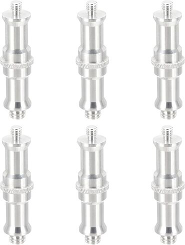 PATIKIL Camera Spigot Screws Converter 3/8" to 1/4" Male to Male, 3 Pack Tripod Screws Adapter Spigot Stud for Light Stand Hot Shoe Cold Shoe Adapter Ball Head Flash, Silver in Saudi Arabia