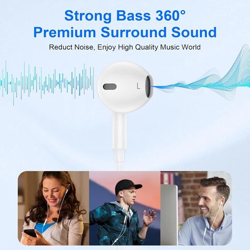 سماعات الرأس USB C السلكية لسماعات الأذن لـ Samsung Galaxy A36 A56 A26 A16 A35 S25 Ultra Plus S25+ Z Fold 6 z Flip 6 S24 Fe S23 S22 S20 S20 ، USBC Ear Buds with Microphone C Wiredons for iPhone 16 in Kuwait