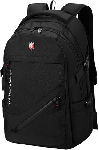 Nooya A471-N Travel Laptop Backpack, Multi-Compartment Design with Side Pockets,travel backpack,Laptop Backpack,backpack for men, Black in Kuwait