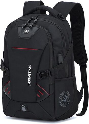 Nooya A471-N Travel Laptop Backpack, Multi-Compartment Design with Side Pockets,travel backpack,Laptop Backpack,backpack for men, Black in Kuwait