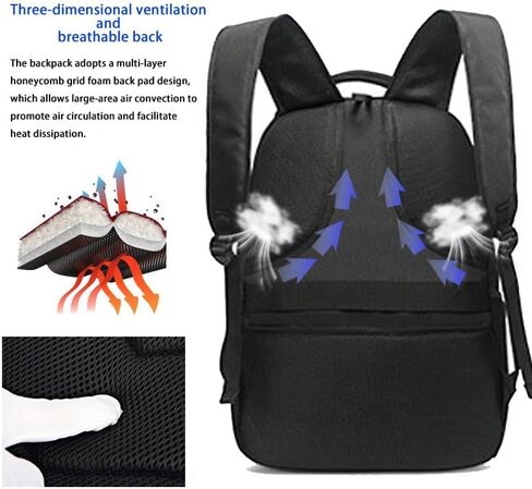 Nooya A471-N Travel Laptop Backpack, Multi-Compartment Design with Side Pockets,travel backpack,Laptop Backpack,backpack for men, Black in Kuwait