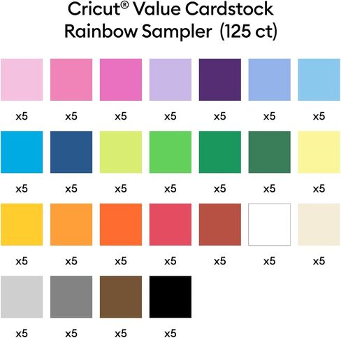 Cricut Value Cardstock Paper, Botanical Sampler - 80 sheets (8.5" x 11") - Compatible with Joy Xtra, Explore, & Maker Machines - Letter Size in Saudi Arabia