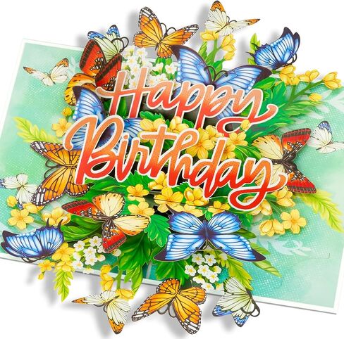 Floral Sunflowers Pop Up Card, Happy Birthday, Flowers, 3D Greeting Cards, Gifts for Mom, Mother in Law, Wife, Girlfriend, Sister, 5x7 - Includes Envelope And Message Note in Saudi Arabia