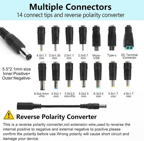 Adjustable Power Adapter, 3V ~ 24V Universal Power Supply 6A 144W AC/DC Adapter Variable DC Power Supply AC 100V-240V Universal AC Adapter Converter Transformer with Test Leads in Saudi Arabia