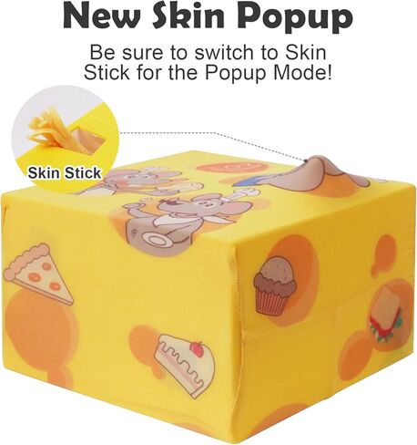 Migipaws الأوتوماتيكي الضرب الخلد بالإضافة إلى ألعاب Cat 3 N1 Pounce Mystery تحت ألعاب Popskin 12 Holes Cardboard Hitys for Indoor Recargable 8 Accessories (أصفر) in Kuwait