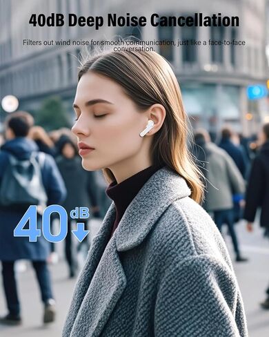 سماعات الأذن اللاسلكية ، بلوتوث 5.4 سماعات الرأس ستيريو ، براعم الأذن مع عرض MIC لإلغاء الضوضاء in Kuwait