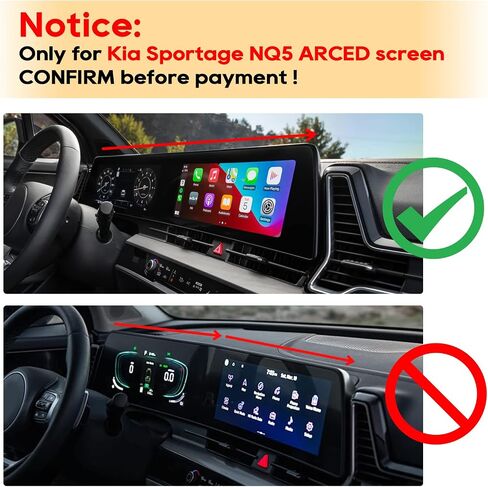 For 2025 Hyundai Santa Fe Screen Protector - (6PCS) 2025 Santa Fe (SE/SEL/XRT/Limited/Calligraphy) 12.3 Inch Screen Protector 9H Tempered Glass Navigation Dashboard - HD 2025 Santa Fe Accessories in Saudi Arabia