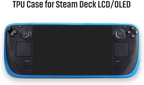 Semi-Transparent TPU Case for Steam Deck LCD & OLED - Shockproof Half Cover with Ventilation & Anti-Slip & Anti-Scratch & Ergonomic Grip (Smoke Black) in Saudi Arabia