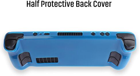 Semi-Transparent TPU Case for Steam Deck LCD & OLED - Shockproof Half Cover with Ventilation & Anti-Slip & Anti-Scratch & Ergonomic Grip (Smoke Black) in Saudi Arabia