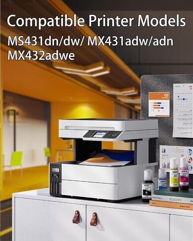 55B1000 خرطوشة الحبر الأسود (مع رقاقة) متوافقة مع خرطوشة الحبر Lexmark 55B1000 55B1H00 لـ MS331DN MS431DN MS431DW MX331ADN MX431ADN MX431ADW MX432ADWE LASER (Black ، 3000 PAGES) in Kuwait