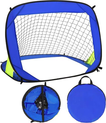Pop Up Kids Toddler Soccer Goal, 3.3x2.2ft Portable Soccer Goals for Outdoor Indoor, Foldable Backyard Soccer Goal, Mini Soccer Net for Kids with Carry Bag, Orange in Saudi Arabia