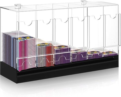 2 Pcs Acrylic Booster Pack Dispenser, 3 Slots Card Dispenser Storage and Organizer, for Trading Card, Booster Packs, Sports & More in Saudi Arabia