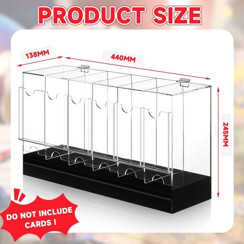 2 Pcs Acrylic Booster Pack Dispenser, 3 Slots Card Dispenser Storage and Organizer, for Trading Card, Booster Packs, Sports & More in Saudi Arabia