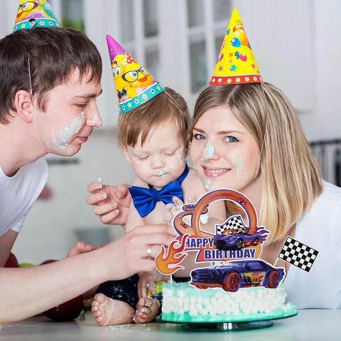 Trucks Cake Topper Truck Cake Decorations Racing Car Checkered Flag Birthday Cake Cupcake Toppers For Kids Boys Truck Themed Racing Car Party Decorations Supplies in Saudi Arabia