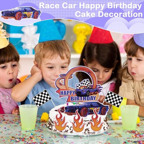 Trucks Cake Topper Truck Cake Decorations Racing Car Checkered Flag Birthday Cake Cupcake Toppers For Kids Boys Truck Themed Racing Car Party Decorations Supplies in Saudi Arabia