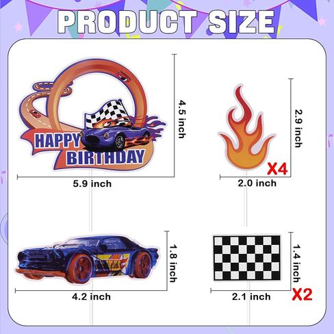 Trucks Cake Topper Truck Cake Decorations Racing Car Checkered Flag Birthday Cake Cupcake Toppers For Kids Boys Truck Themed Racing Car Party Decorations Supplies in Saudi Arabia