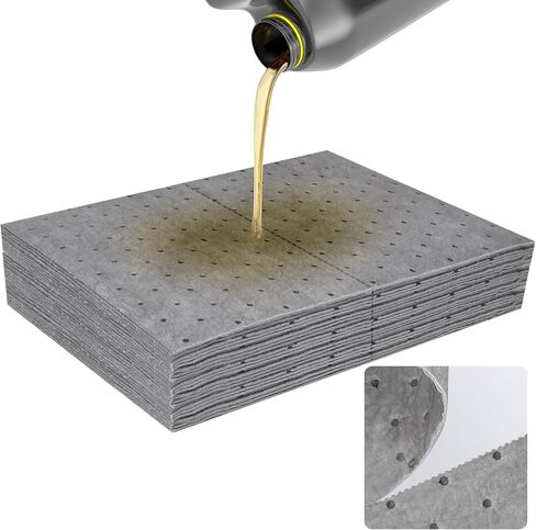 50pc زيت منصات الامتصاص | 13 "X10" Meltblown polypropylene حصير ، خطوط يدوية للسيارات وورشة العمل | الفراغ المعبأة البيئية ، والتحكم في الانسكابات القابلة لإعادة الاستخدام in Saudi Arabia