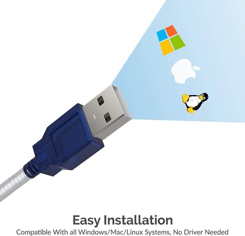 SABRENT USB-C to DB9 Serial RS-232 Adapter Cable 3FT, Prolific PL2303GS Chipset, USB 2.0, 1bps-12Mbps Baud Rate, for POS Terminals, Modems, GPS, Industrial Devices (CB-D9C3) in Saudi Arabia