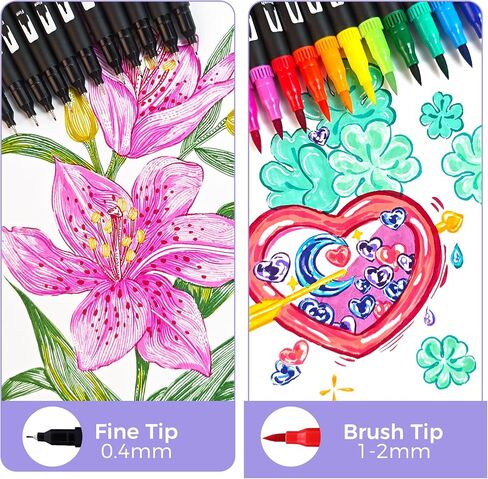 Artecho Glitter Ambens Outline Markers ، 12 ألوانًا وميضًا ، علامات معدنية مزدوجة الخط للبنات العصرية ، الحرف الفنية للمراهقين in Kuwait
