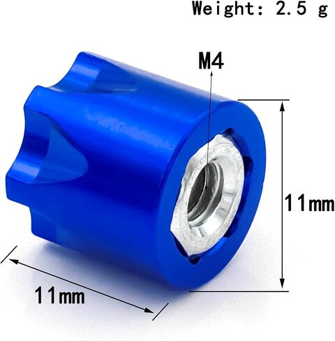 4PCS Aluminium Wheel Rim Center M4 Nut Replacement for TRAX4 TRAX6 SCX10 90046 Redcat Gen8 Tamiya MST CFX VS4-10 1/10 Remote Control Crawler in Saudi Arabia