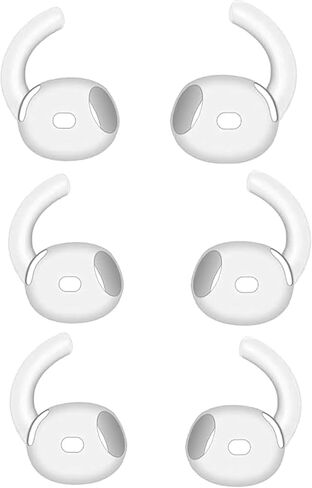 3 Pairs Ear Tips for AirPods 4 Ear Hooks Anti-Slip Accessories Compatible with Apple AirPods 4th Generation-Black in Kuwait