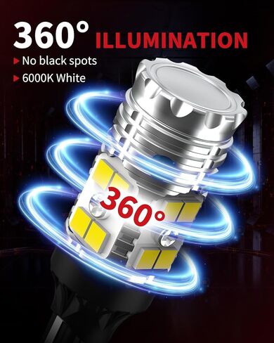LASFIT 921 W16W LED Reverse Backup Light Bulbs for 2014-2021 2022 2023 2024 2025 Silverado 1500 2500 3500 HD, 6000K Cool White Super Bright OEM Replacement, 2 pcs in Kuwait