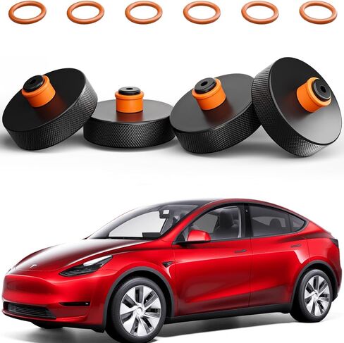 Reevaa الرفع مقبس اللوحة لجاك Tesla Model Y (2026 New Y Juniper)/3/S/X 2013-2025 ، حماية البطارية والهيكل ، 4 كرات مع مواد TPU [متينة للغاية ولا رائحة] ، يجب أن تكون ملحقات Tesla in Kuwait