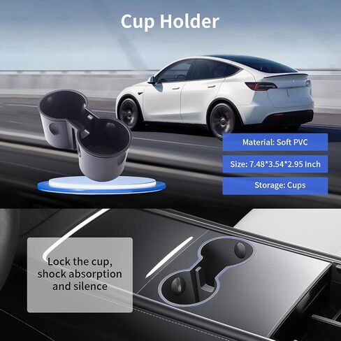 5Pcs Center Console Organizer Tray for Tesla Model 3 Highland 2024 2025 Armrest Storage Tray and Hidden Storage Box, Cup Holder Insert, Laptop Camera Cover in Saudi Arabia