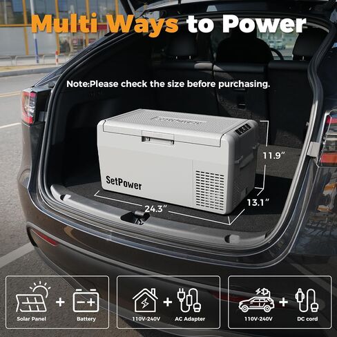 Setpower 12V Refrigerator 21 Quart Portable Freezer 50 Hours Backup Cooling,Electric Cooler for Vehicles Car Refrigerator 12V Portable Fridge for Car Camping Truck Van RV SUV Road Trip Travel RF20 in Kuwait