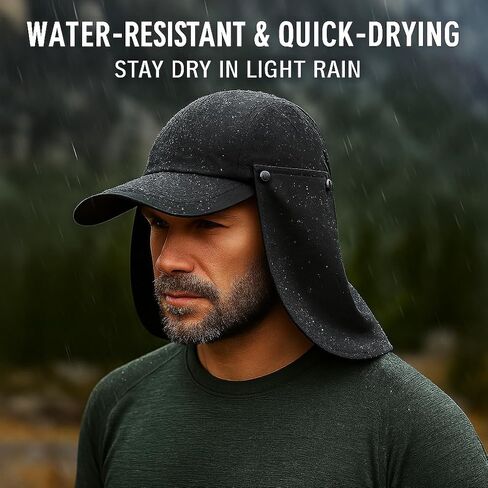 Mens L/XL/XXL Sun Hat with Removable Neck Flap UPF 50+ Fishing Hat in Saudi Arabia
