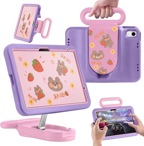 Kids Case for iPad (A16) 11th/10th Generation 11''/10.9'' 2025/2022,Child Friendly Case with Adjustable Stand,Fully-Body Shockproof Protective Cover for iPad Air 11 (M3/M2) 2025/2024.(Black-Blue) in Kuwait