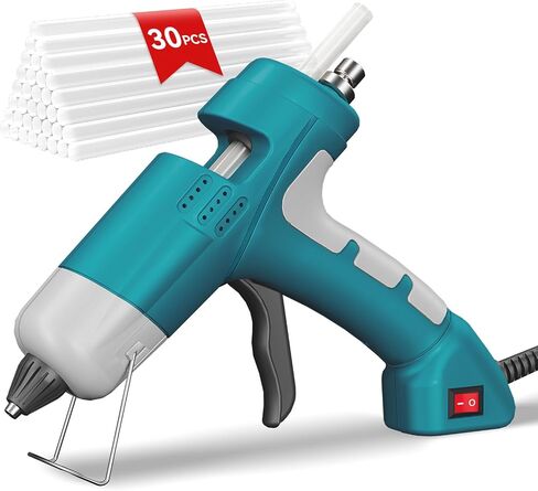 Hot Glue Gun Cordless, HHDQYMSG Hot Glue Gun and Sticks Set, 30PCS Premium Glue Sticks & 1m USB-C Cable, 2600mAh Built-in Battery Suitable for DIY Craft, Home Repair in Saudi Arabia