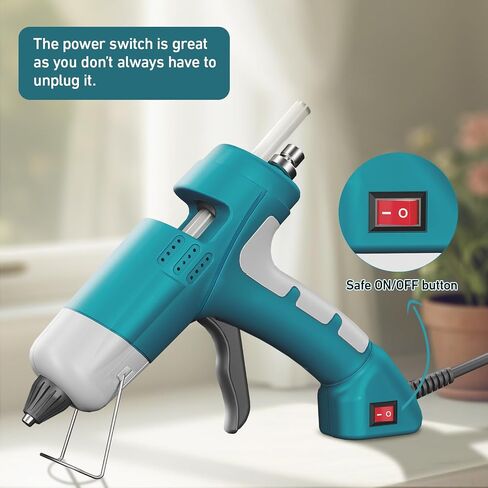 Hot Glue Gun Cordless, HHDQYMSG Hot Glue Gun and Sticks Set, 30PCS Premium Glue Sticks & 1m USB-C Cable, 2600mAh Built-in Battery Suitable for DIY Craft, Home Repair in Saudi Arabia