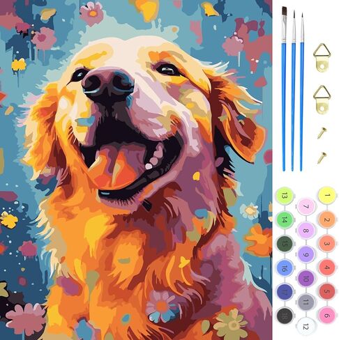 MOGTAA Paint by Numbers for Adults Beginners, Flowers Girls Paint by Numbers for Girls Boys, DIY Paint by Numbers on Canvas Flowers Drawing Paintwork for Home Decor 16 x 20 Inch in Saudi Arabia