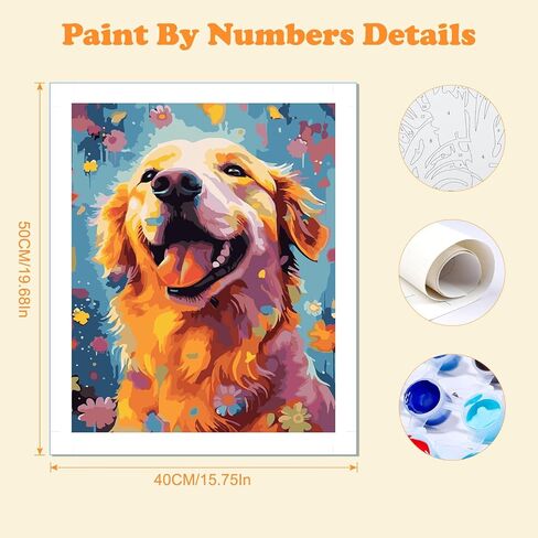 MOGTAA Paint by Numbers for Adults Beginners, Flowers Girls Paint by Numbers for Girls Boys, DIY Paint by Numbers on Canvas Flowers Drawing Paintwork for Home Decor 16 x 20 Inch in Saudi Arabia