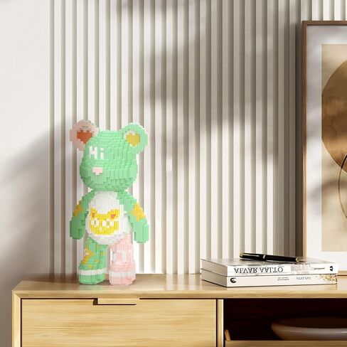 لبنات البناء الدب (2500pcs) | 500 ٪ نموذج عرض الدب | لبنات بناء الحيوانات ثلاثية الأبعاد | تصميم مضان للبالغين والأطفال | فكرة ديكور المنزل والمكاتب | دليل رمز الاستجابة السريعة in Kuwait