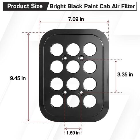 Fresh Filter CF19501C Chrome Exterior Cab Air Filter Compatible With Kenworth T600 T450 T800 W800 W900 T600B W900L 1986-2015-Up With 2 Filter Layer in Kuwait