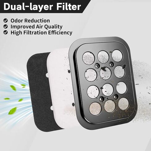 Fresh Filter CF19501C Chrome Exterior Cab Air Filter Compatible With Kenworth T600 T450 T800 W800 W900 T600B W900L 1986-2015-Up With 2 Filter Layer in Kuwait