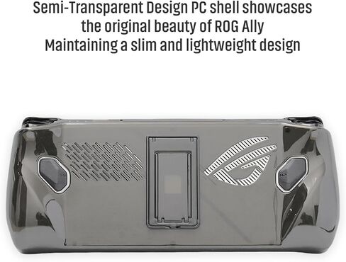 Protective Case for ROG Ally, Crystal Cover, PC Shell with Kickstand, Heat Dissipation, Anti-Slip/Scratch/Fingerprint, Ergonomic Grip, Lightweight Durable (Clear) in Kuwait