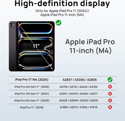 Gerutek Case for iPad Pro 13 Inch Tablet Case M4 (2024), Cover Protective with Screen Protector, Pencil Holder, 360 Rotating Handle, Stand, Strap for iPad Pro 13 7th Gen Model A2926/A3007/A2925- Black in Kuwait