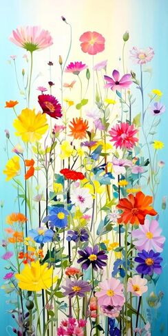 Artmaple Paint by Number for Adults Beginner Students Kids, Ideal Gift Choice for Birthday,Anniversary or Any Festival. DIY Acrylic Paints for Room Decor (Flowers-12x24) in Saudi Arabia