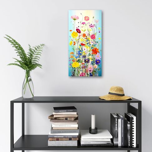 Artmaple Paint by Number for Adults Beginner Students Kids, Ideal Gift Choice for Birthday,Anniversary or Any Festival. DIY Acrylic Paints for Room Decor (Flowers-12x24) in Saudi Arabia