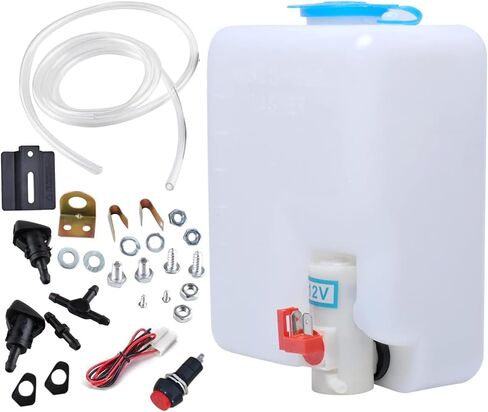 Wadoy Universal Windshield Washer Pump Reservoir Kit 99300 Fluid Reservoir Tank Bottle with Pump in Saudi Arabia
