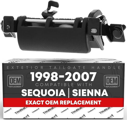 مجموعة مقبض الباب الخلفي ، المعادن المطورة - متوافق مع 1998-2003 تويوتا سيينا ، 2001-2007 تويوتا سيكويا - مقبض صندوق الباب الخلفي لبث خلفي - OEM 69090-08010 ، 79600 ، TO1820100 in Kuwait