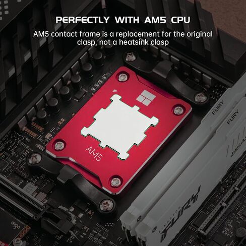 AM5 Contact Frame for Secure AM5 CPU anti buckle kit ، AM5 CPU Bracket جيدة لتصحيح انحناء وحدة المعالجة المركزية (أسود) in Kuwait