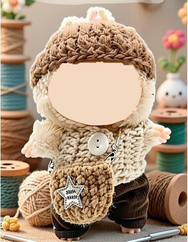 Doll Clothes Set & Outfit for Blind Box Dolls of 5.91-6.7inch (15-17cm) with Accessories Luxury Chic Stylish Adorable Cute Unique Style of Dolls Clothes for Dress up 5 Pieces (No Doll) (D) in Saudi Arabia