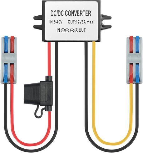 Voltage Convertor AC 24V to DC 12V Buck Voltage Waterproof Power Module with Fuse for Car Step Down Converter (3A) in Kuwait