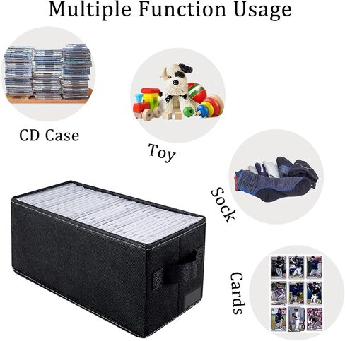 CD Storage Box & Case for Car/TV/Underbed/Desktop/Close - 6 Pack in Saudi Arabia