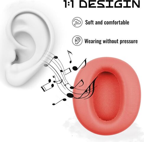 Replacement Ear Pads, Compatible with Edifier W820NB Headphones. New Soft Protein Leather Combined with high-Density Memory Foam, 1 Pair of Replacement Ear Pads (Gray) in Kuwait